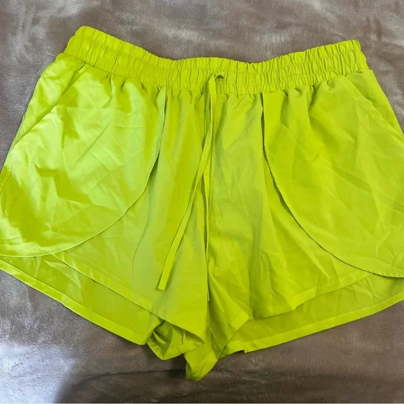 Sincerely Jules Lime Green Women's track Shorts - Picture 1 of 4